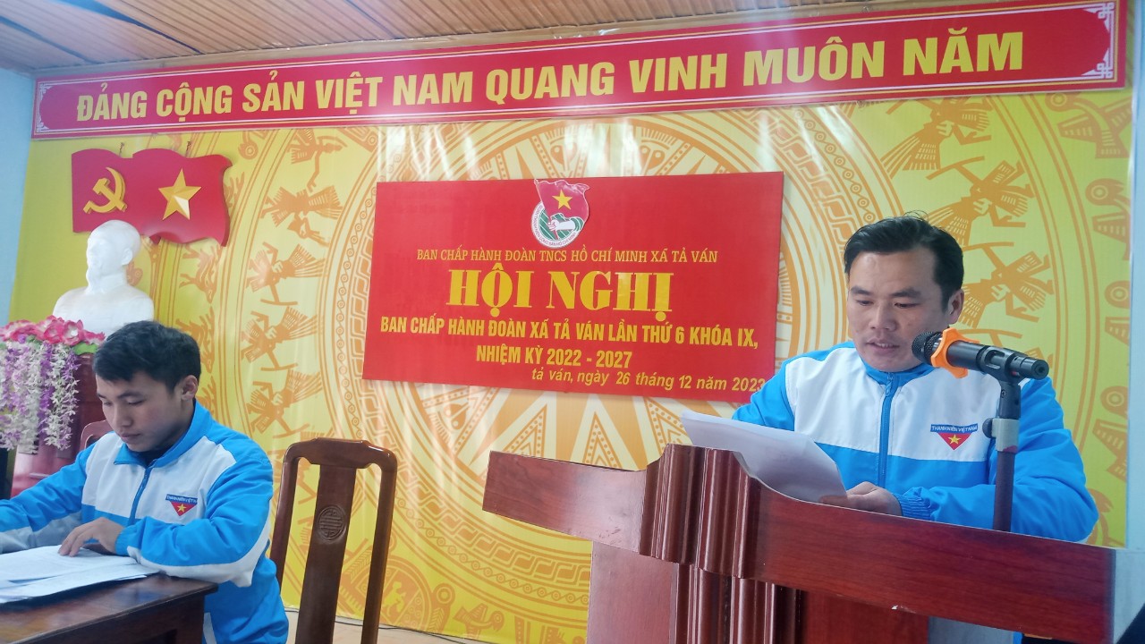 Hội nghị Ban chấp hành đoàn TNCS Hồ Chí Minh xã Tả Ván